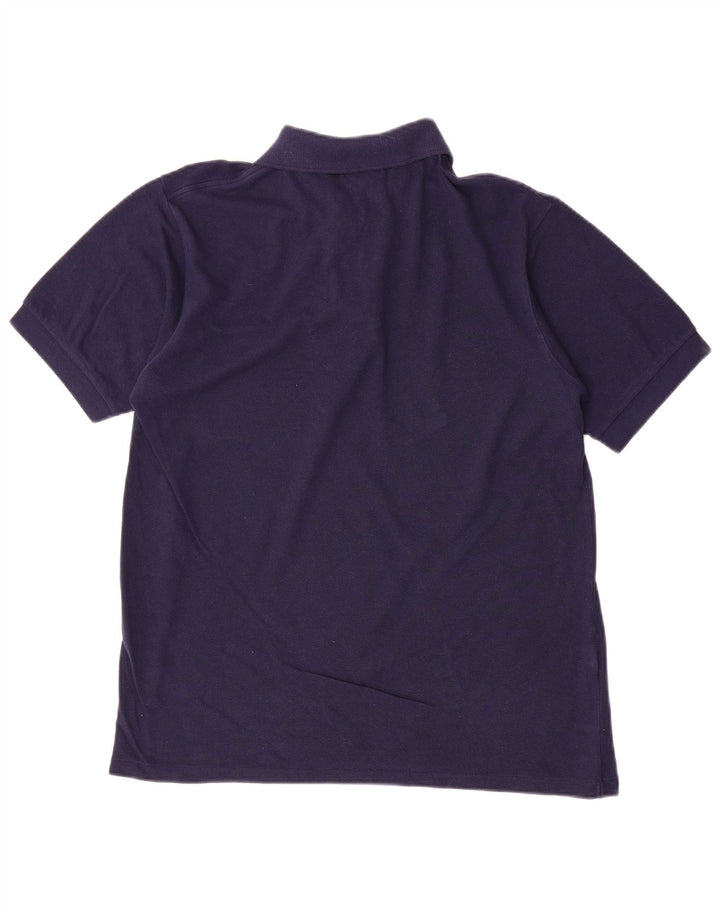 Camisa polo masculina Lacoste tamanho 3 pequeno algodão azul marinho