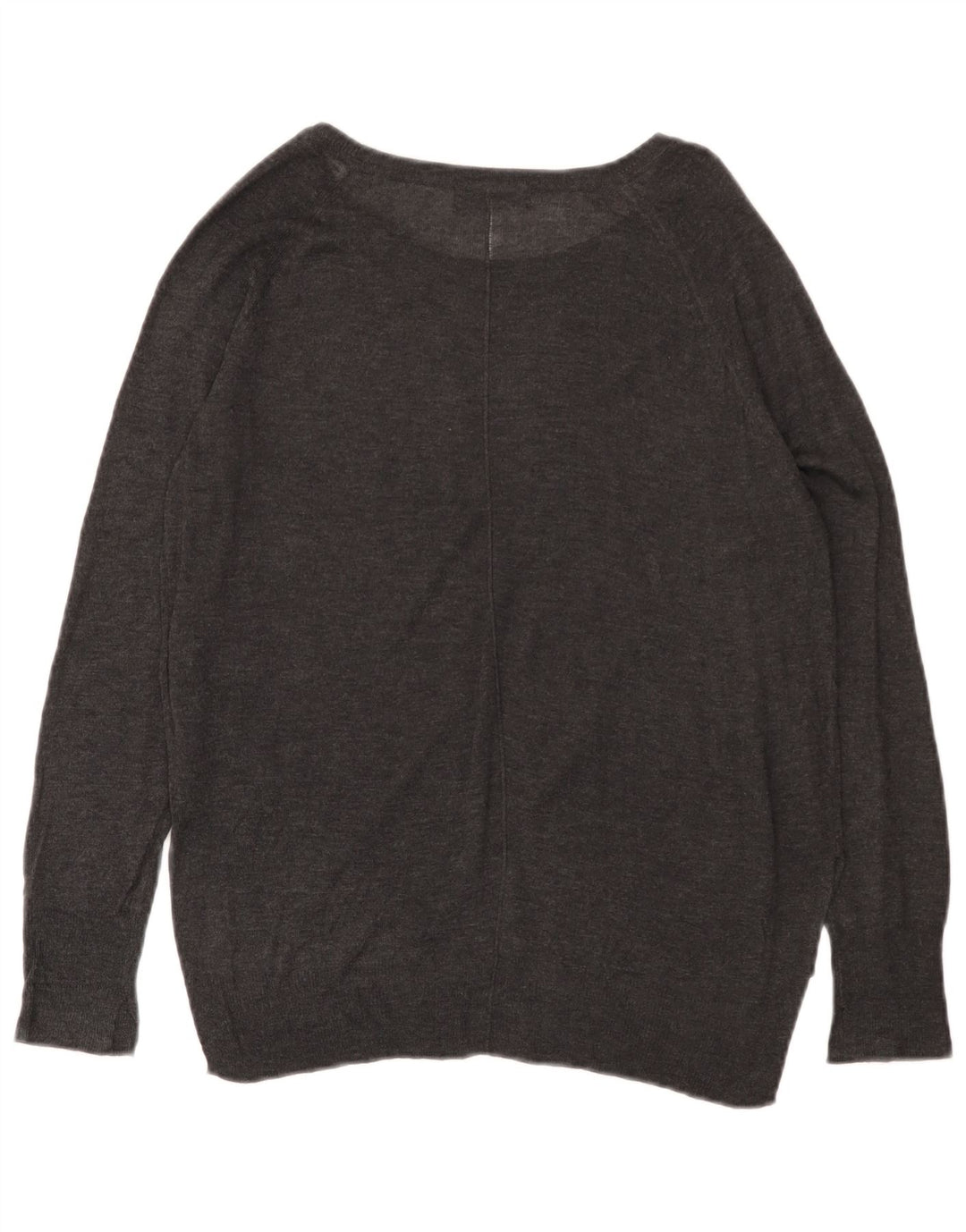 Suéter feminino ZARA com gola canoa Reino Unido 14 Viscose cinza médio