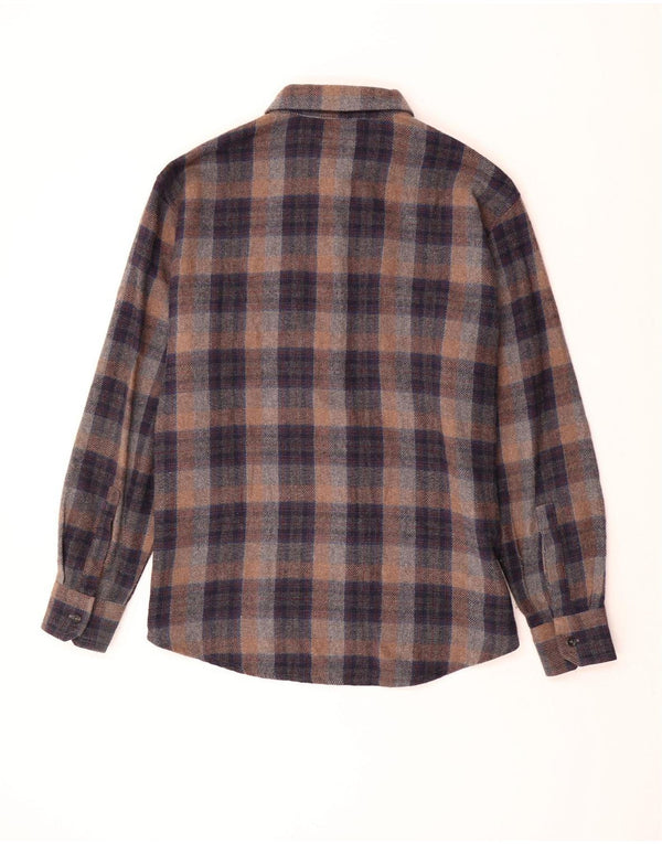 Camiseta masculina SEA BARRIER XL cinza xadrez acrílico