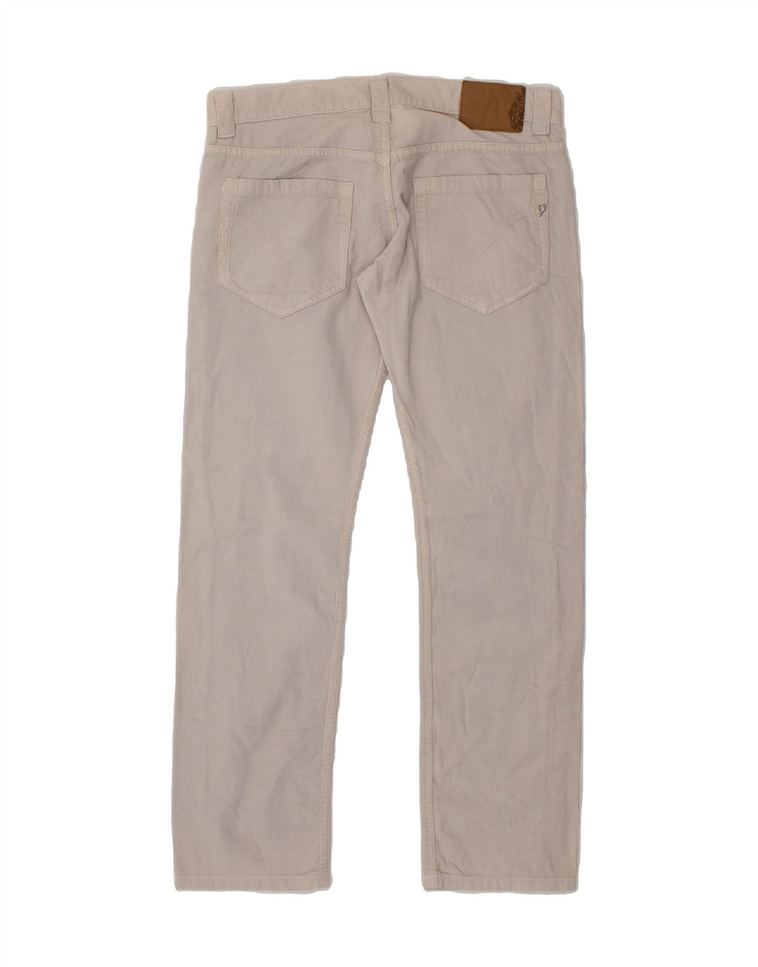 DONDUP Womens Straight Corduroy Trousers W29 L29 Off White Cotton Vintage Dondup and Second-Hand Dondup from Messina Hembry 