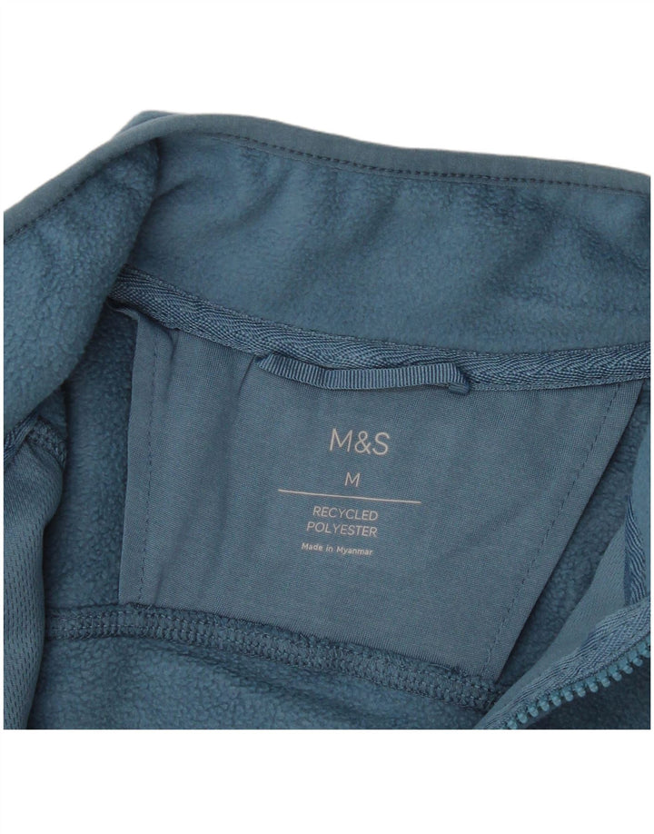 Jaqueta de lã masculina Marks & Spencer UK 38 poliéster azul médio
