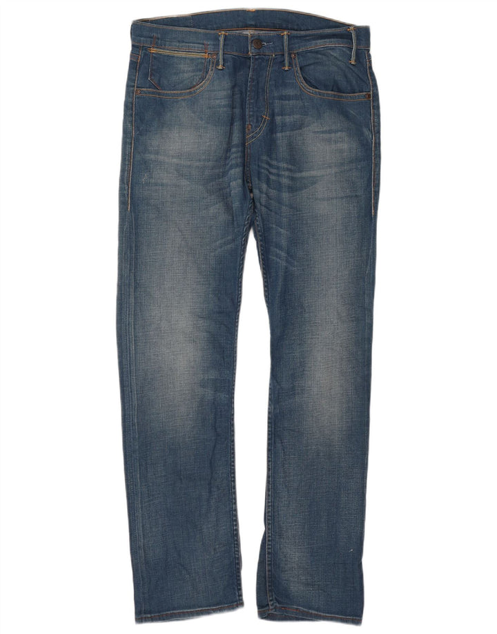 Calça jeans reta masculina Levi's W32 L32 azul algodão
