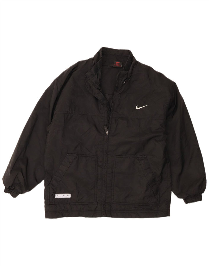 Jaqueta corta-vento Nike Boys Graphic 12-13 anos grande preto nylon