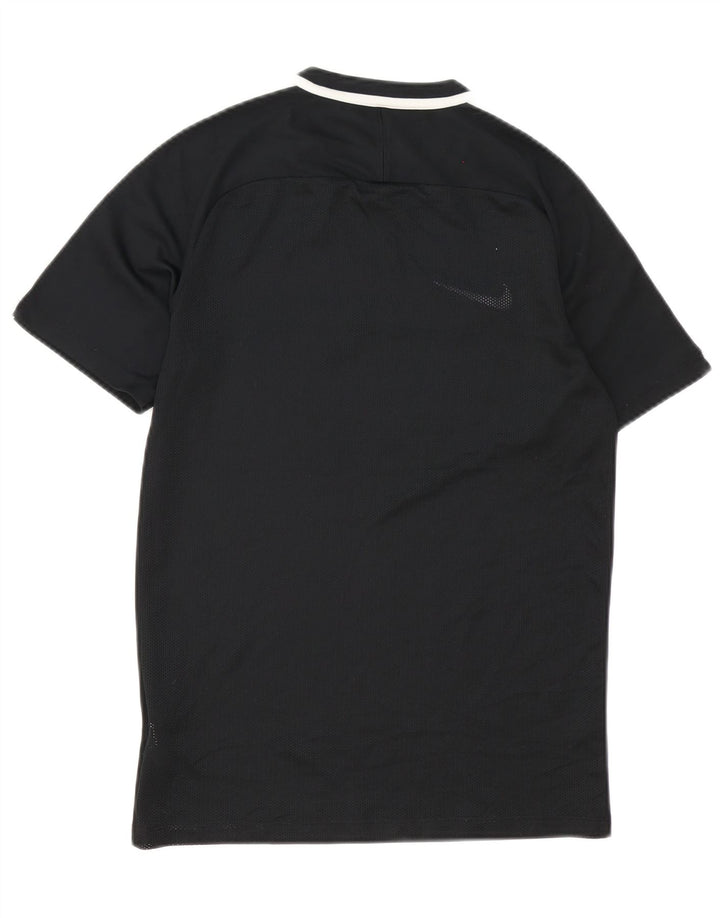 Camisa polo masculina Nike Dri Fit pequena preta colorblock poliéster
