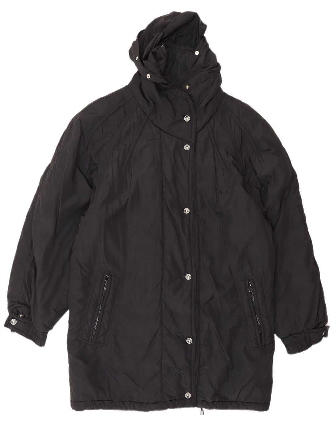 Colmar Casaco feminino acolchoado com capuz e grandes dimensões IT 44 médio preto