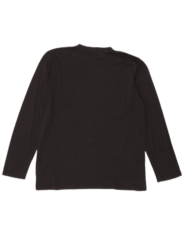 Kappa Mens Graphic Top Manga Longa XL Algodão Preto