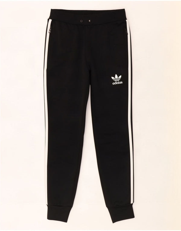 Adidas Womens Tracksuit Calças Joggers UK 8 Pequeno Poliéster Preto