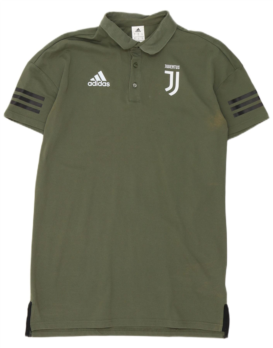 Adidas Mens Juventus Polo Camisa Verde Médio Algodão