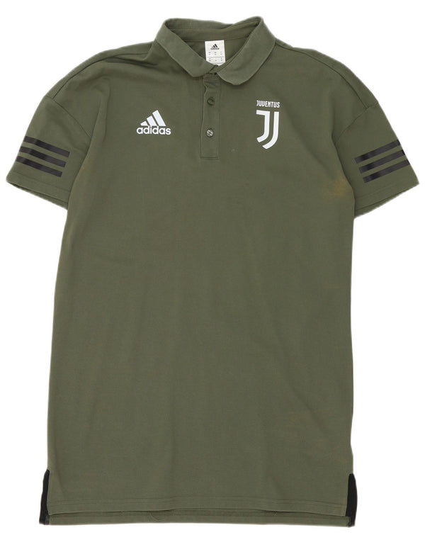 Adidas Mens Juventus Polo Camisa Verde Médio Algodão