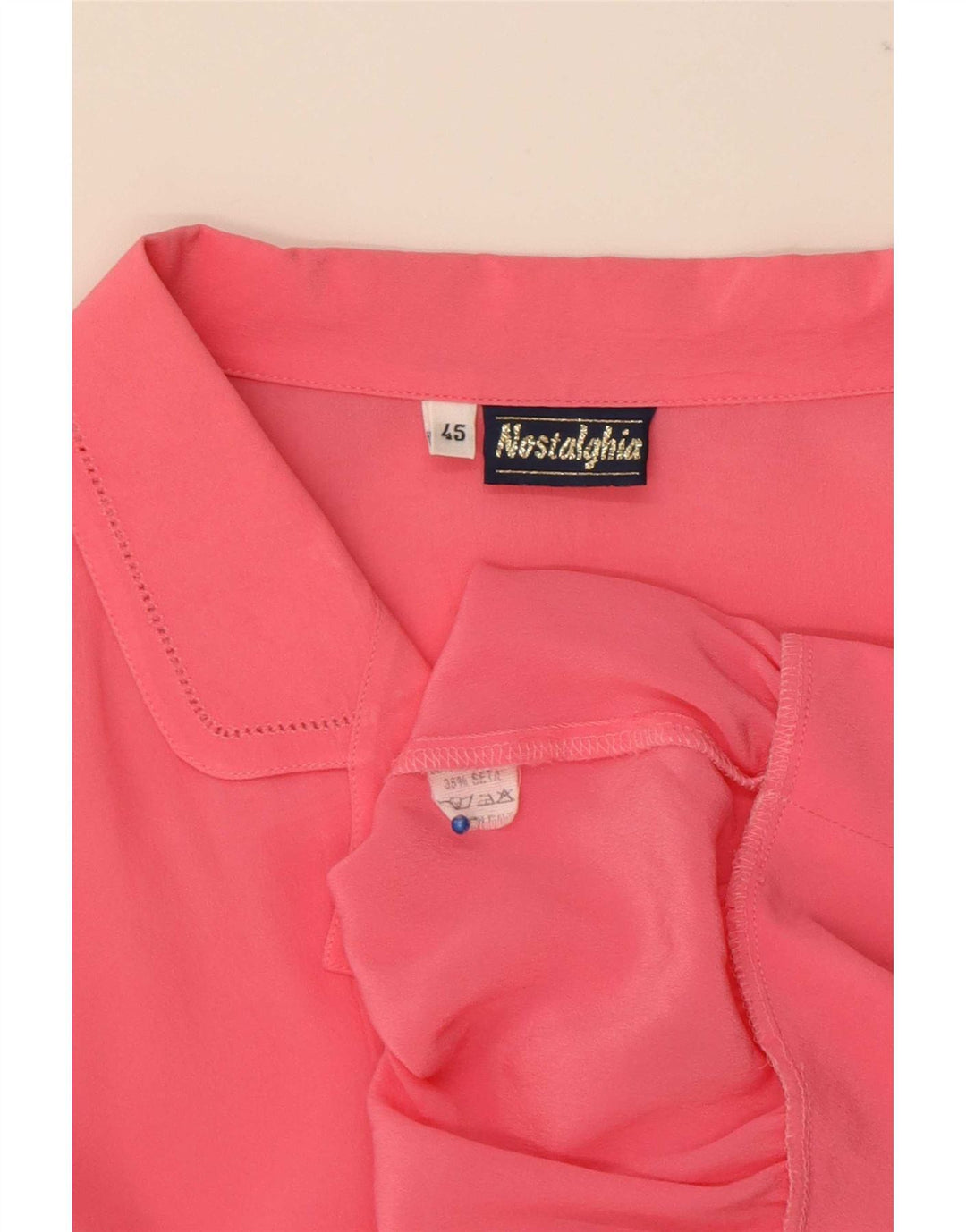 Blusa feminina Nostalghia IT 45 grande seda rosa