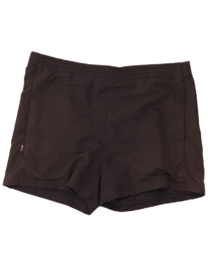 Shorts esportivos masculinos Adidas poliéster cinza médio