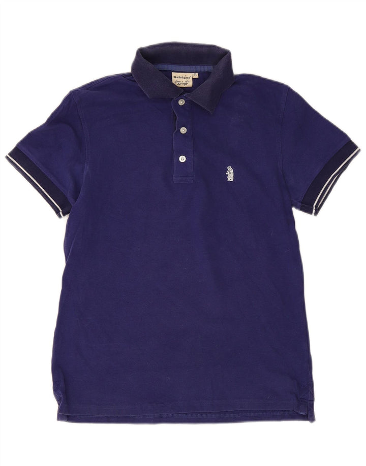 Camisa polo masculina Refrigue pequena azul algodão