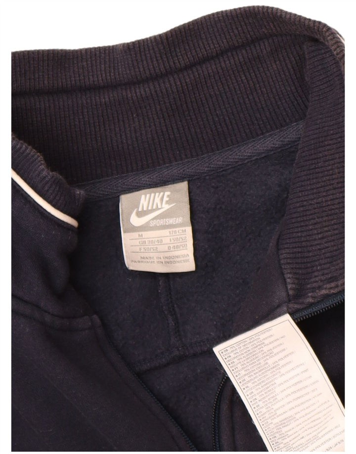 Nike Mens Tracksuit Top Jacket UK 38/40 Médio Azul Marinho Algodão