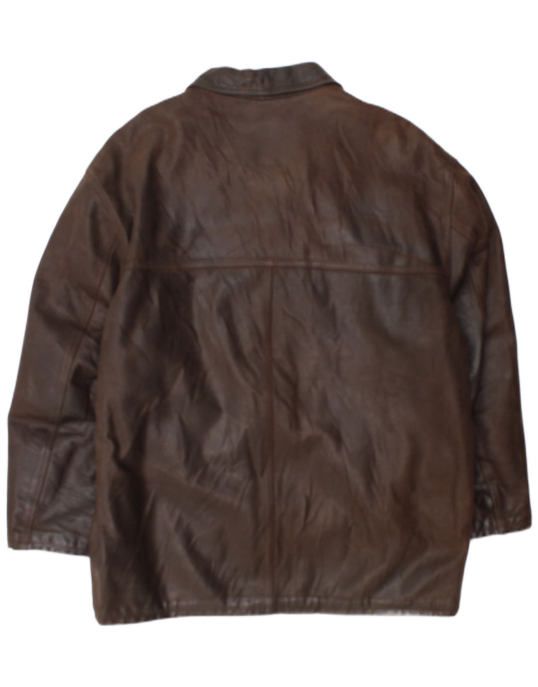 Casaco de couro masculino vintage Reino Unido 38 couro marrom médio