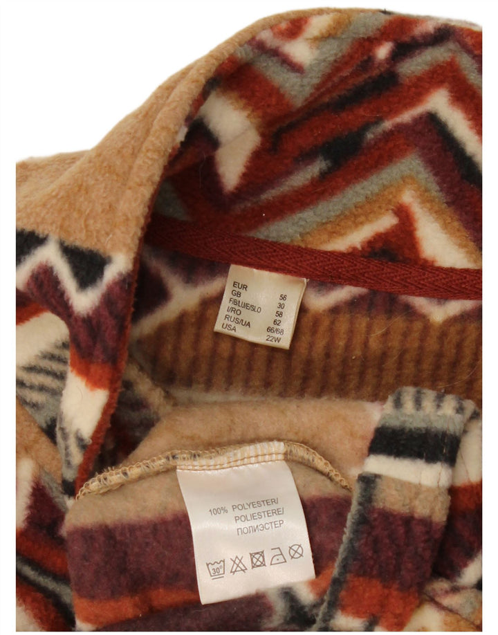 Jaqueta de lã masculina vintage EU 56 3XL poliéster multicolorido patchwork