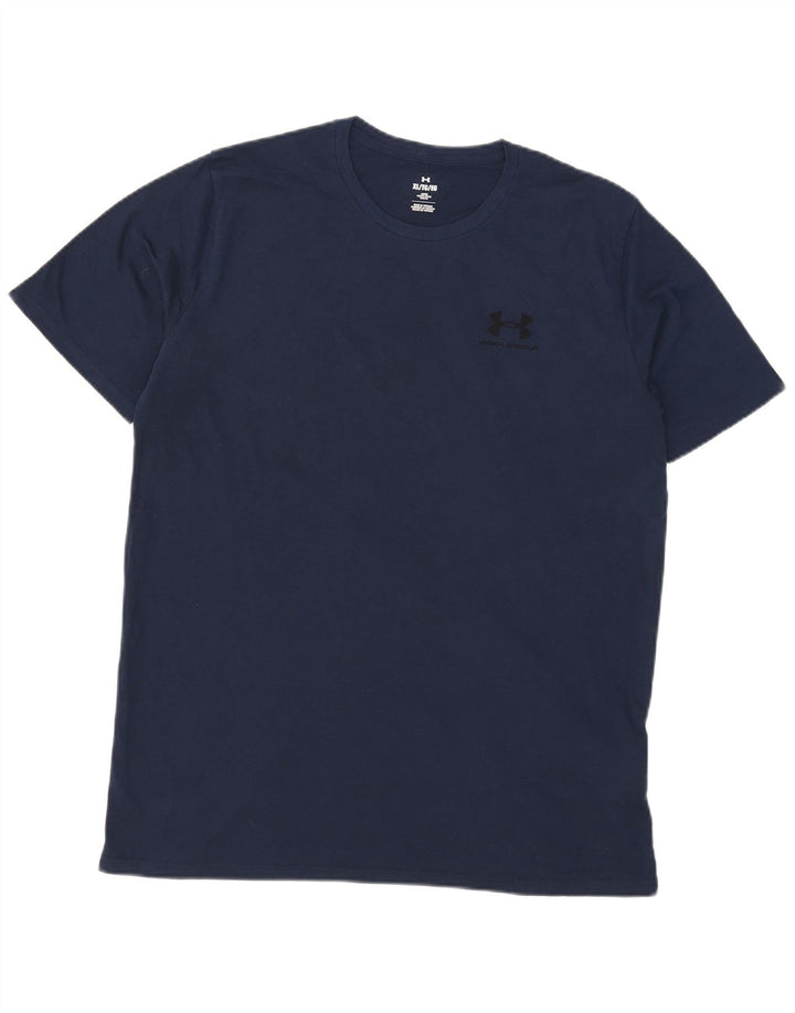 Camiseta masculina Under Armour Top XL algodão azul marinho