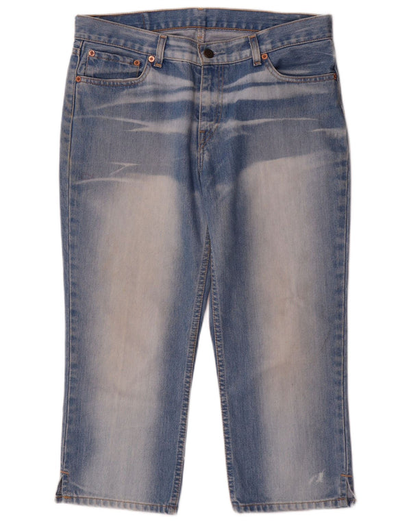 Calça jeans feminina Levi's 651 Acid Wash Capri W32 L22 azul algodão