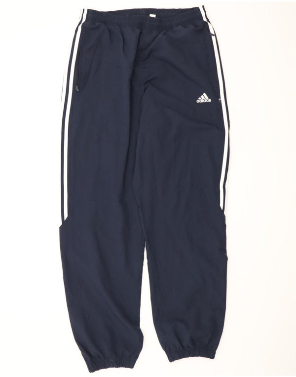 Calça de treino masculina Adidas Joggers grande poliéster azul marinho