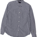 J. CREW Mens Slim Shirt Medium Blue Check Cotton Vintage J. Crew and Second-Hand J. Crew from Messina Hembry 