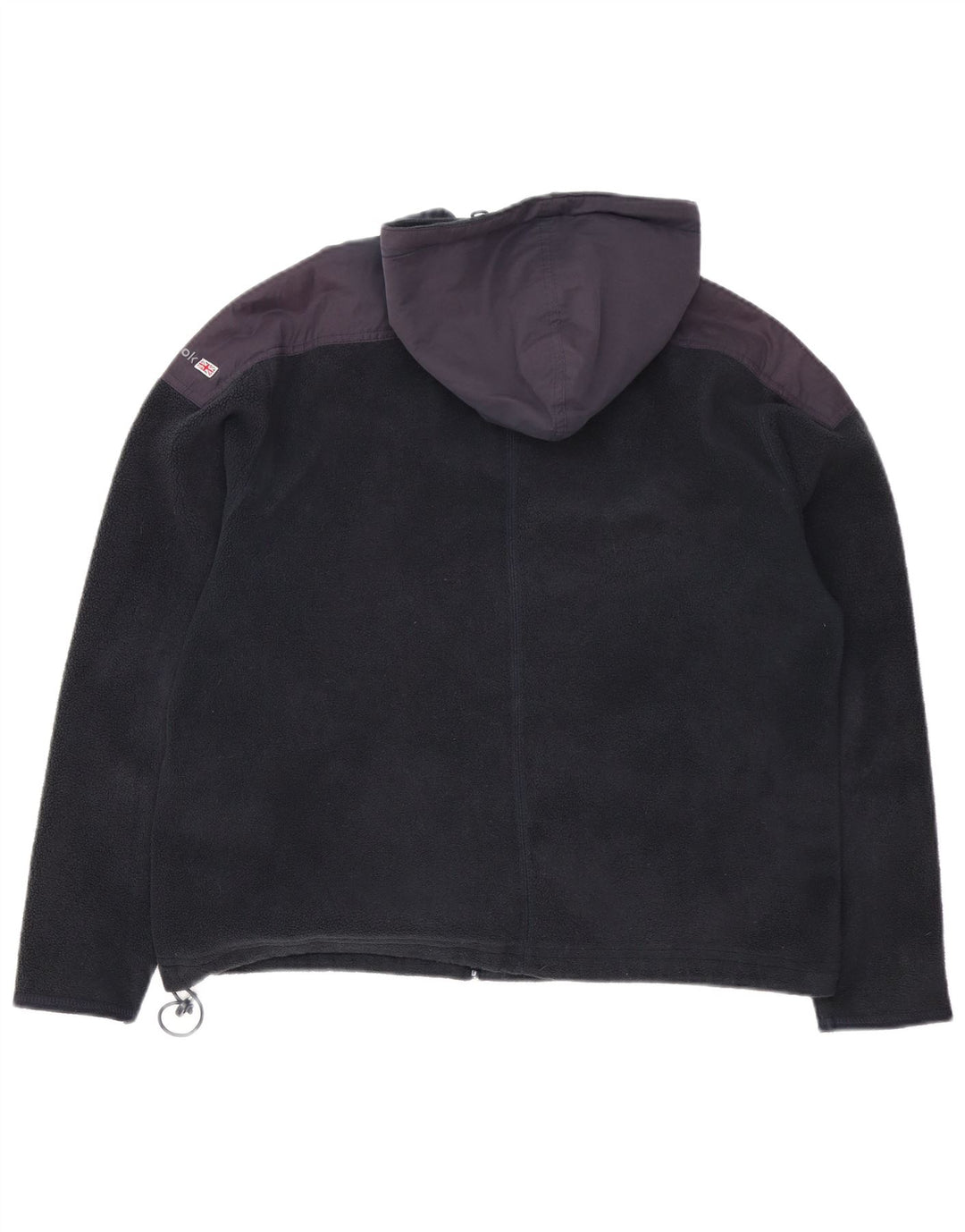 Jaqueta feminina de lã grande REEBOK UK 16 grande bloco colorido preto