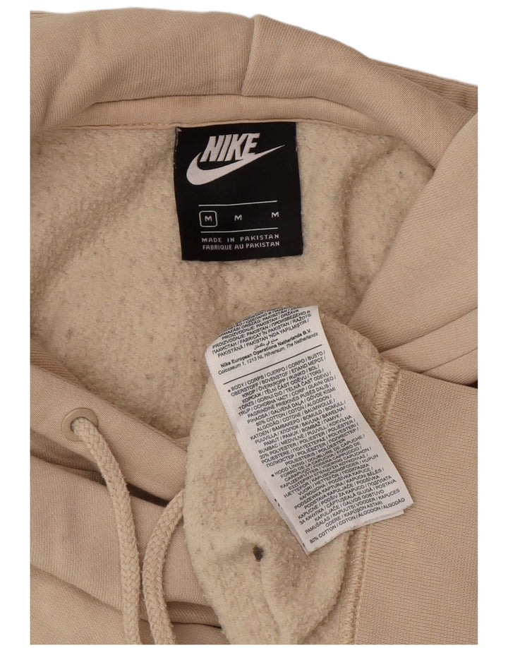 Nike Womens Oversized Hoodie Jumper UK 14 Médio Bege Algodão