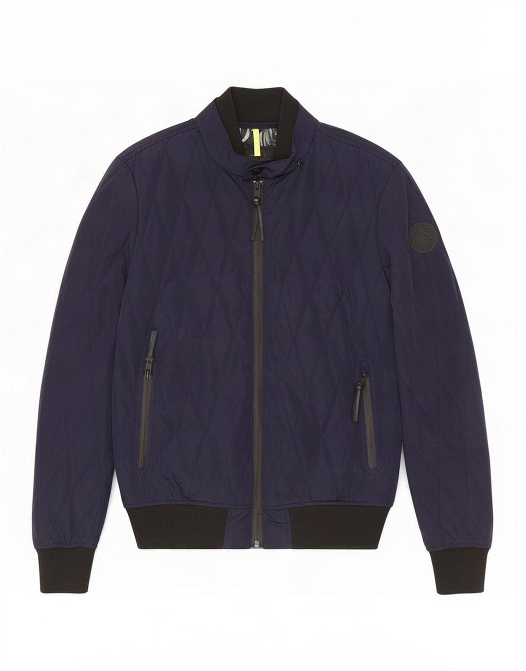 Jaqueta acolchoada masculina Replay UK 38 poliéster azul marinho médio