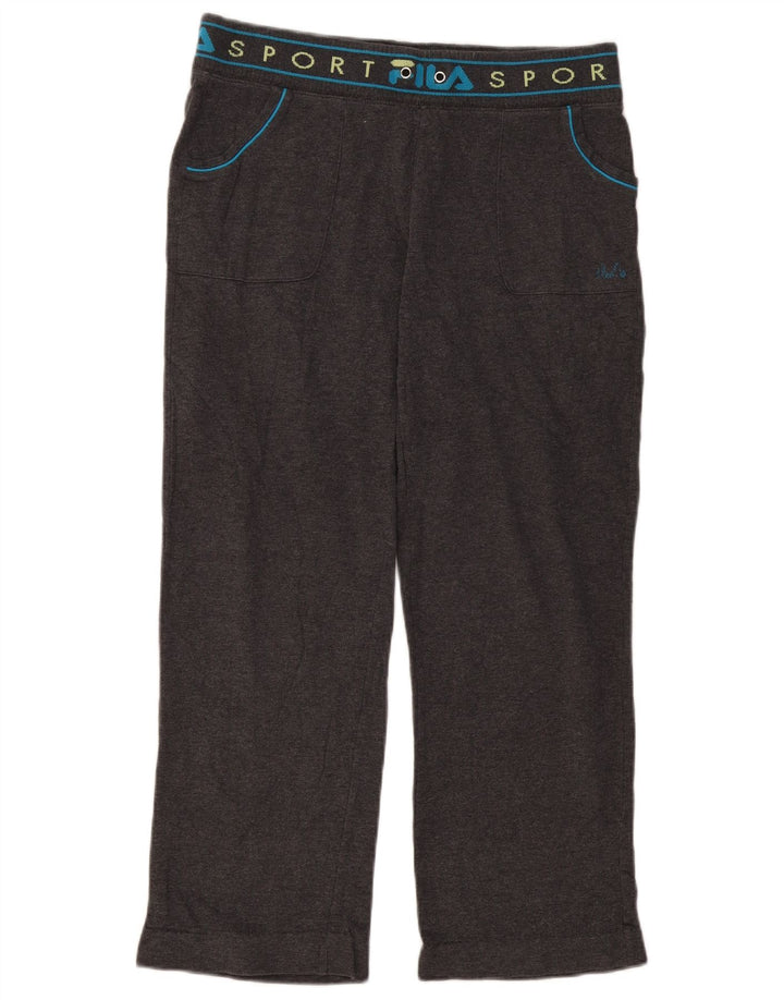 Calça feminina FILA Graphic Tracksuit UK 14 cinza médio