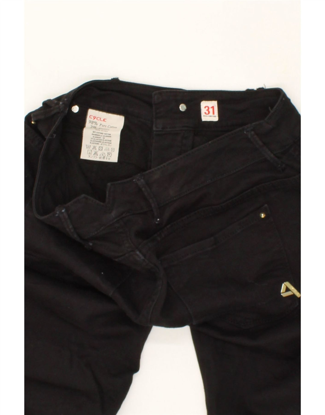 CYCLE Womens Slim Jeans W31 L25  Black Cotton Vintage Cycle and Second-Hand Cycle from Messina Hembry 