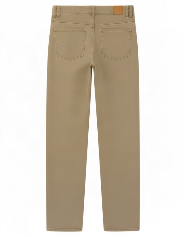 Zara Jeans Cônicos Femininos EU 34 2XS W24 L30 Algodão Cáqui