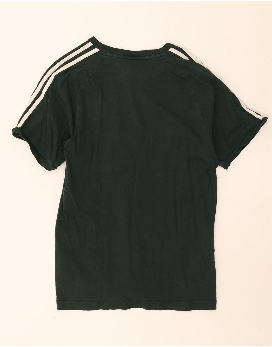 Adidas Mens Camiseta Top Médio Algodão Verde