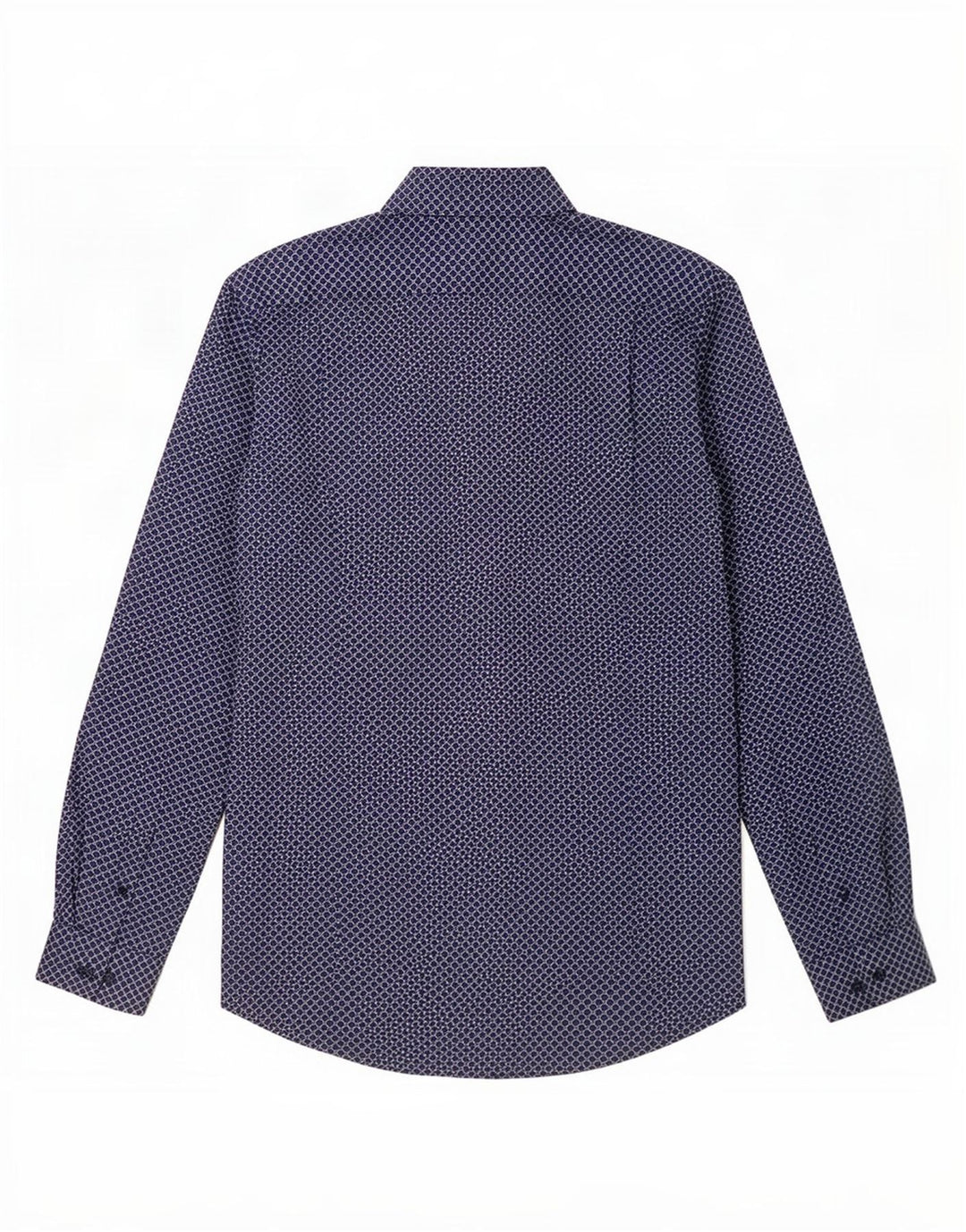 Camisa masculina Guide London pequena azul marinho xadrez algodão