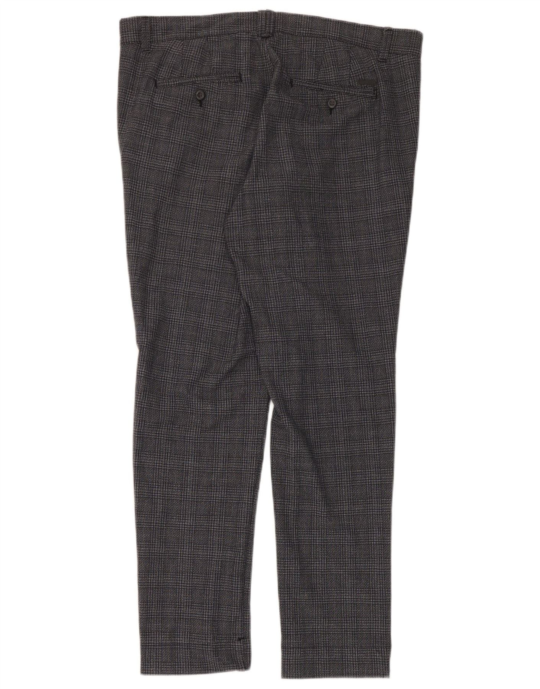 Calça masculina Jack & Jones Marco Slim Chino W36 L32 cinza xadrez poliéster