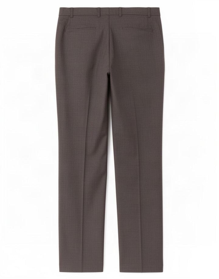 Calça masculina de terno reto Marks & Spencer W40 L33 lã cinza