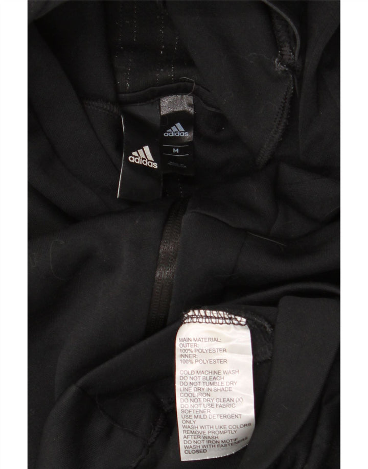 ADIDAS Mens Climalite Graphic Zip Hoodie Suéter Médio Preto Poliéster