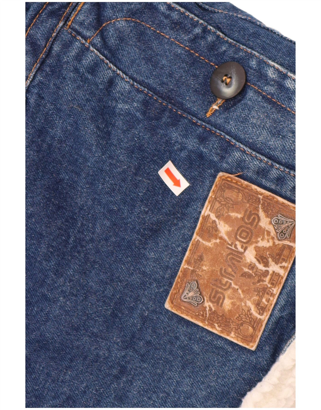 Jaqueta jeans masculina STRATOS Sherpa UK 42 XL algodão azul