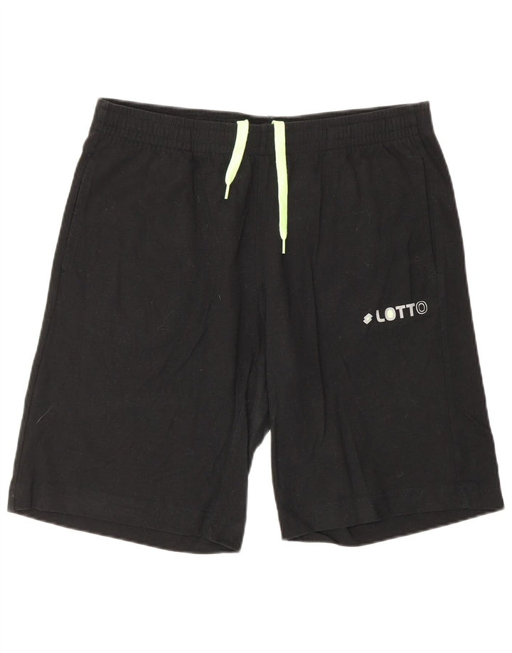LOTTO Mens Sport Shorts Médio Algodão Preto
