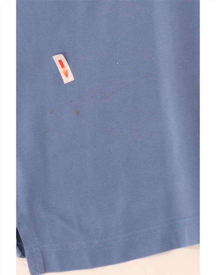 Camisa polo masculina Kappa algodão azul médio