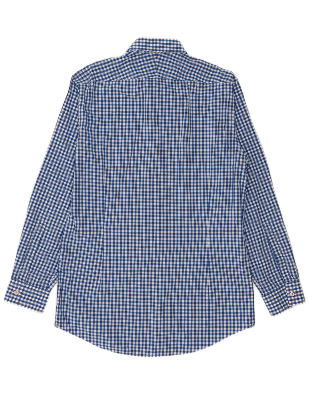 Camisa masculina Charles Tyrwhitt extra slim fit tamanho 41/16 grande azul guingão