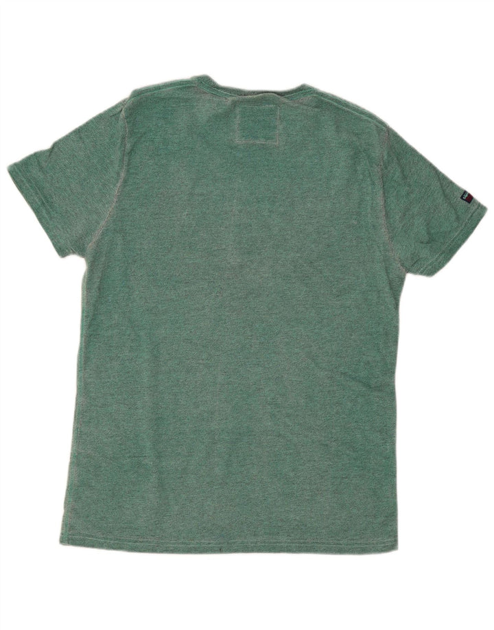 Camiseta gráfica masculina Superdry Top grande algodão verde