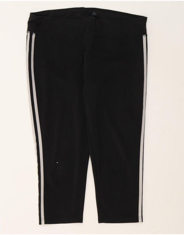 Adidas Womens Climalite Capri Leggings UK 20/22 XL Preto Colorblock