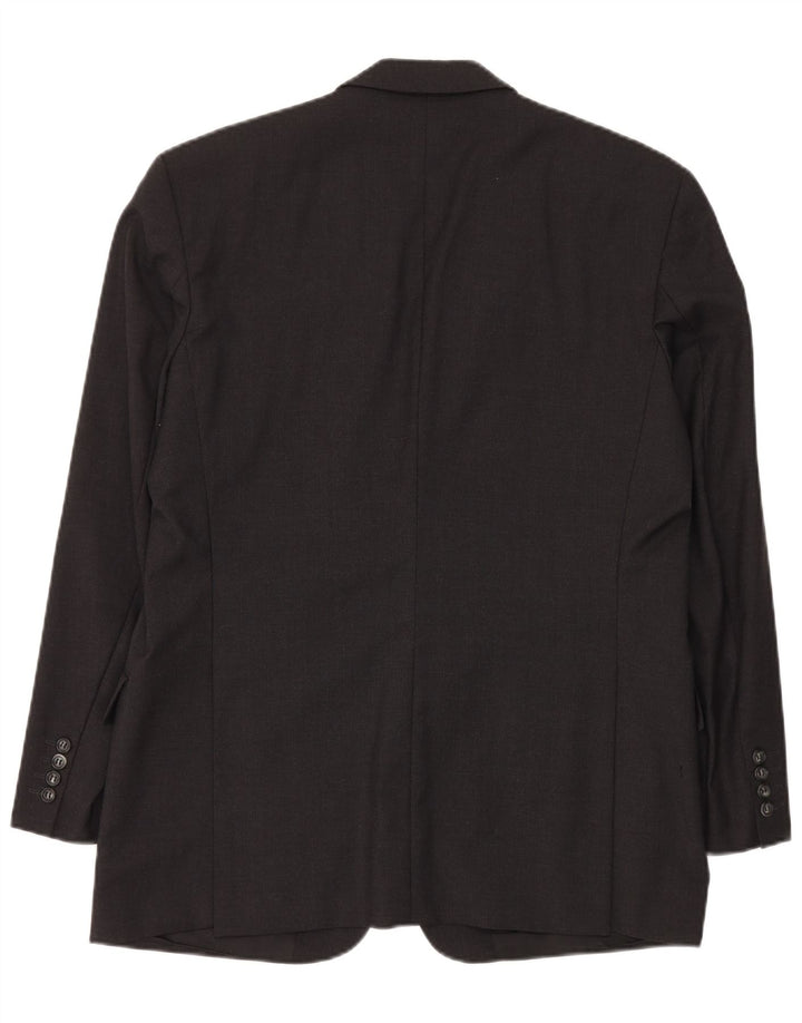 Jaqueta blazer masculina Pierre Cardin com 3 botões Reino Unido 40 grande cinza nova lã