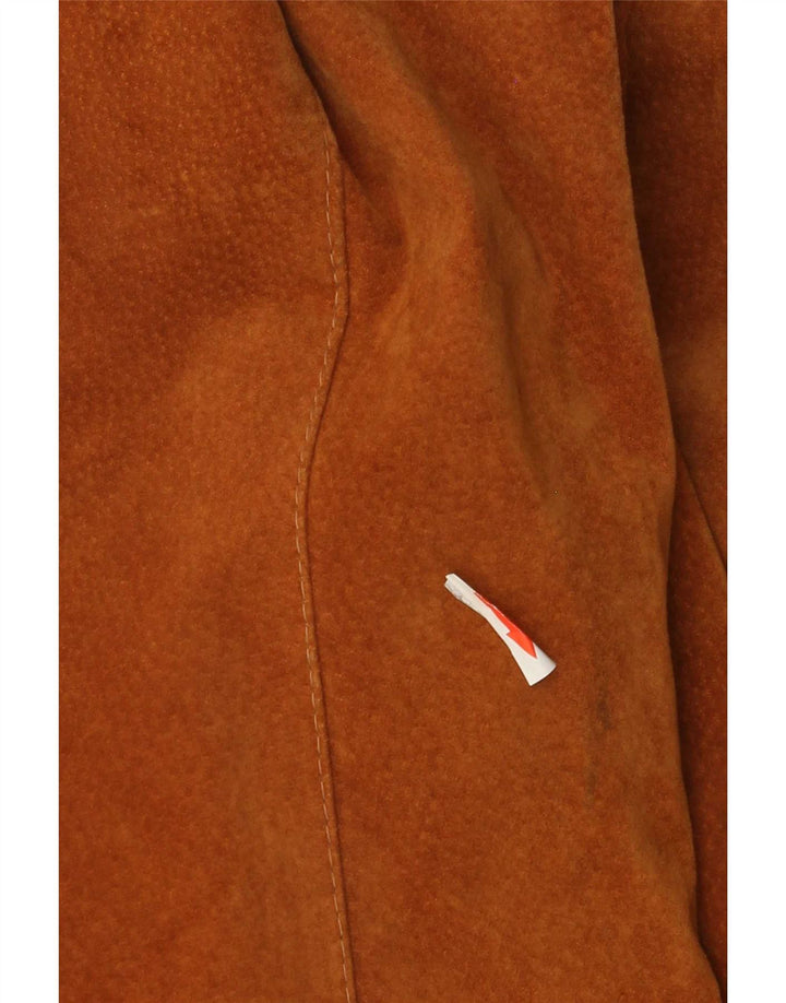 Jaqueta feminina vintage de camurça IT 48 XL couro bege