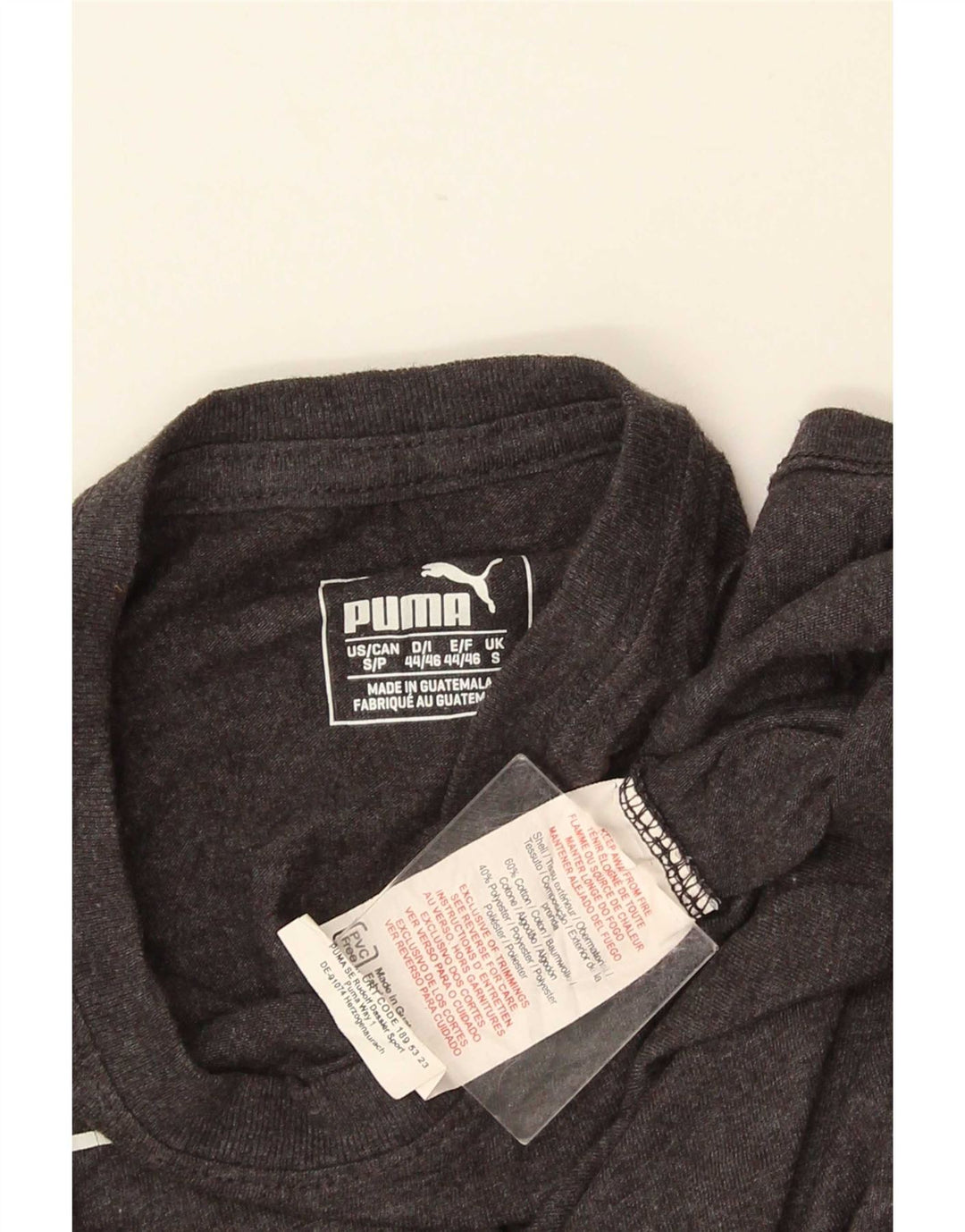 Puma Camiseta Masculina Graphic Top Pequeno Algodão Cinza