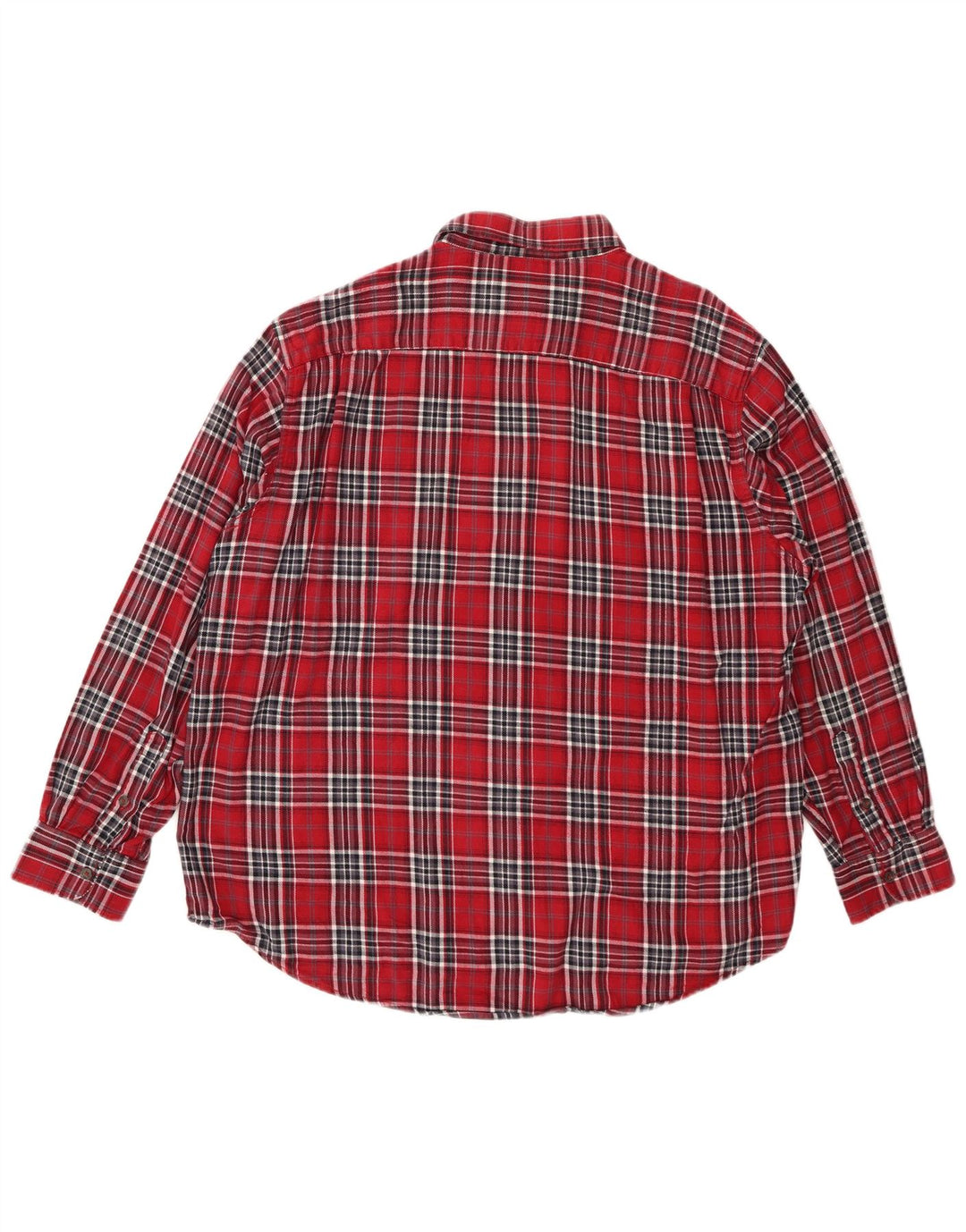 Camisa masculina de flanela CANDA tamanho 45/46 2XL algodão xadrez vermelho