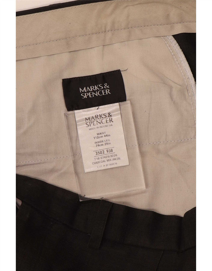 Calça masculina Marks & Spencer Pegged Suit W44 L29 poliéster cinza