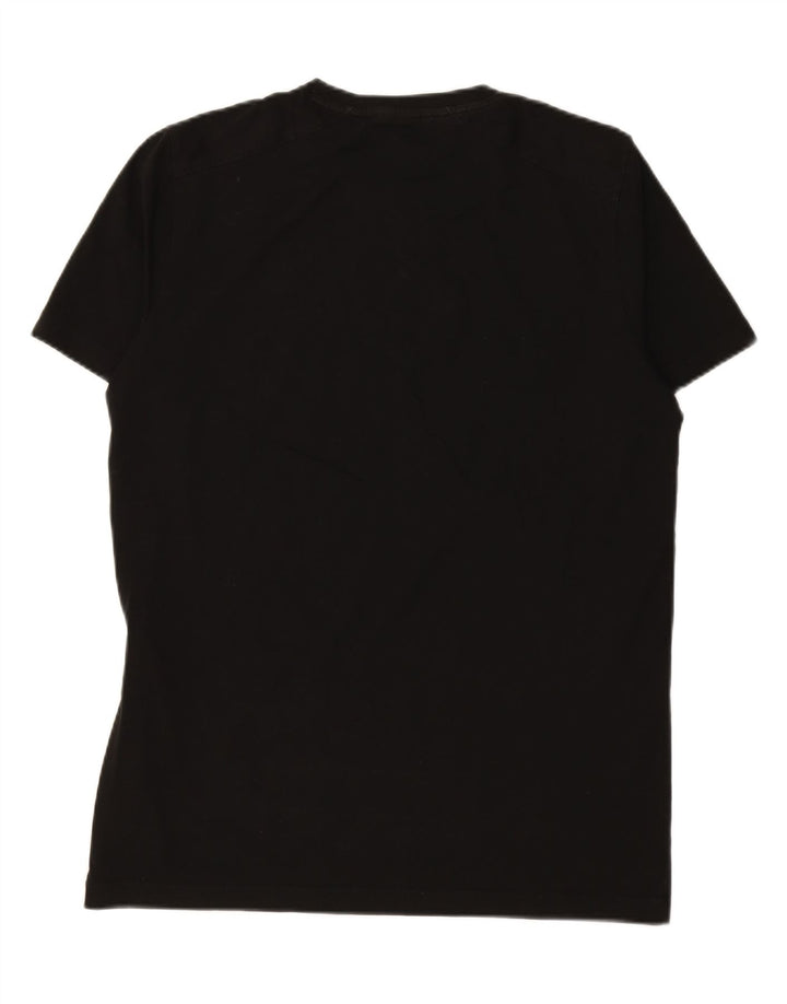 Camiseta masculina PUMA BMW Motorsport com estampa gráfica grande de algodão listrado preto