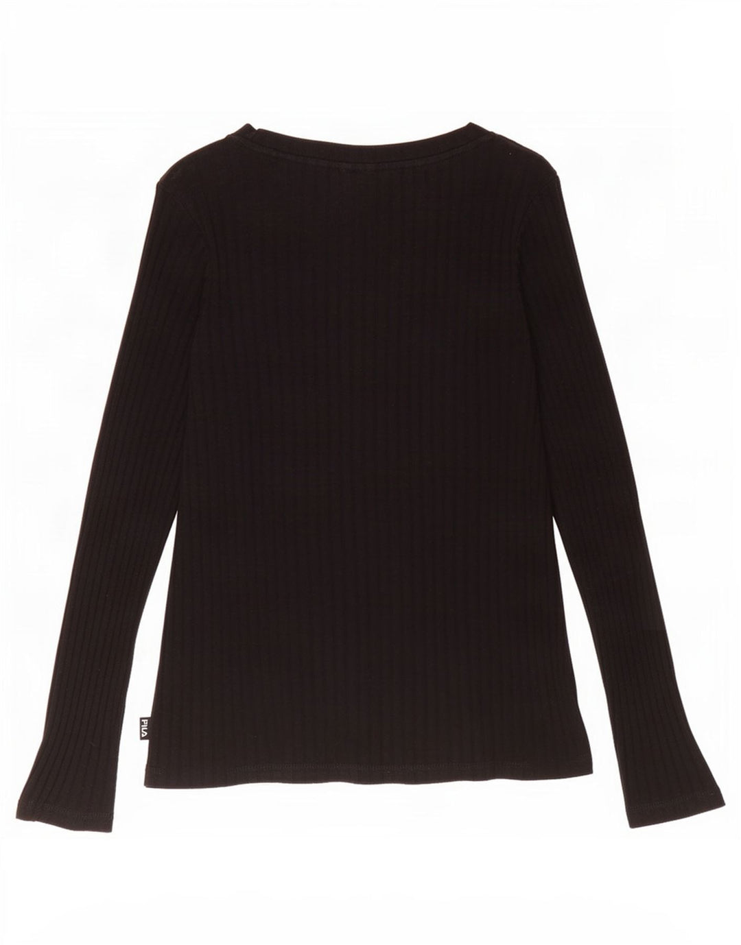 Fila Womens Top Manga Longa UK 12 Médio Algodão Preto