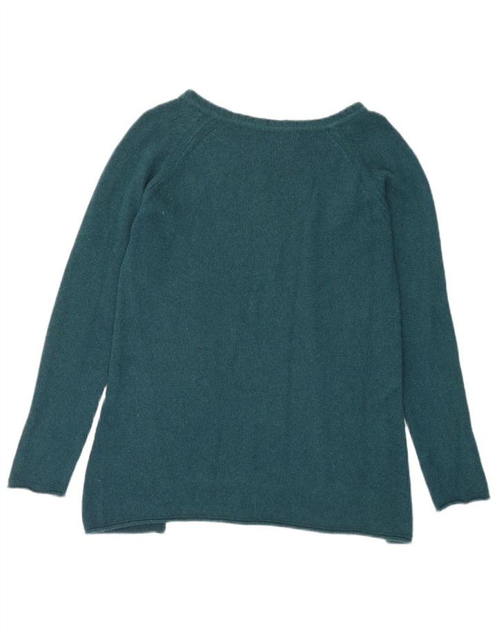 Zara Suéter feminino com gola canoa e gola redonda Reino Unido 14 verde médio