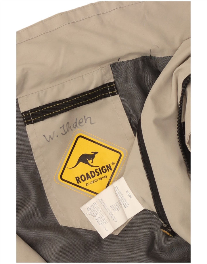 Jaqueta utilitária masculina Roadsign Australia UK 44 2XL poliéster bege