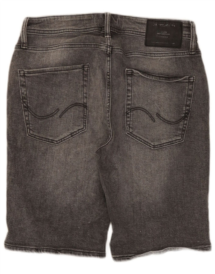Shorts jeans masculino regular Jack & Jones pequeno W29 algodão cinza